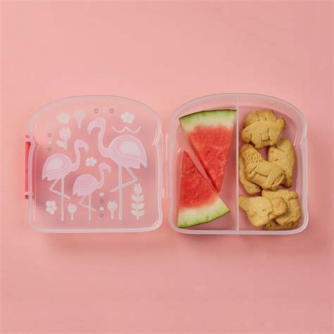 sugarbooger metal lunch box|SugarBooger Good Lunch Sandwich Box, Flamingo .